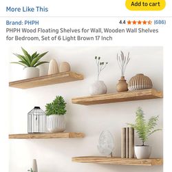 BRAND NEW FLOATING SHELVES -17in