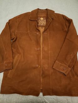 Heavy real leather jacket mens size small