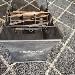 Fiskars StaySharp 18" Reel Mower w/ Grass Catcher - Good Condition, Garage Kept