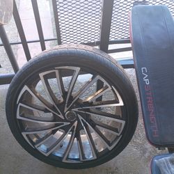 22 Inch Black And Chrome 