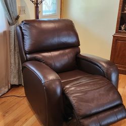 Leather Sofa & Chair Set Electric Reclining 