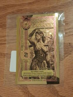 Idaho Goldback 1/4000– 24K Gold Note