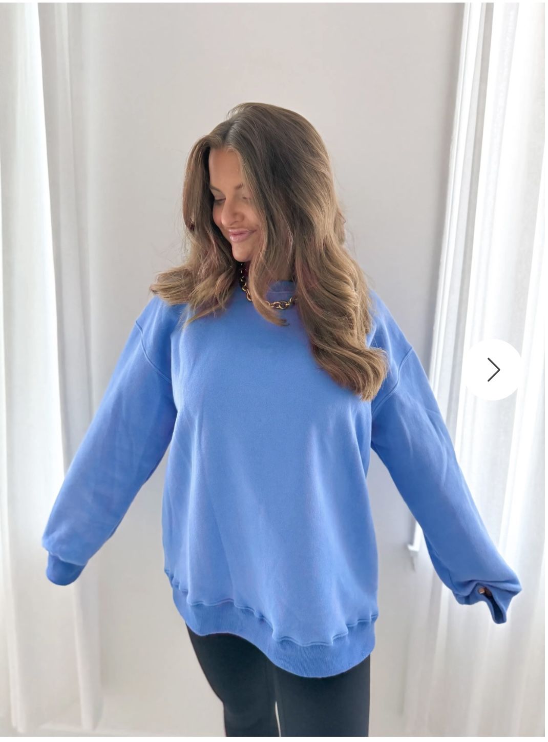 NWT Birdie Blue Soft Style Crewneck Sweatshirt - Medium