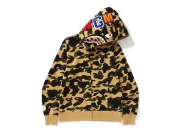 Bape shark camo full zip jacket