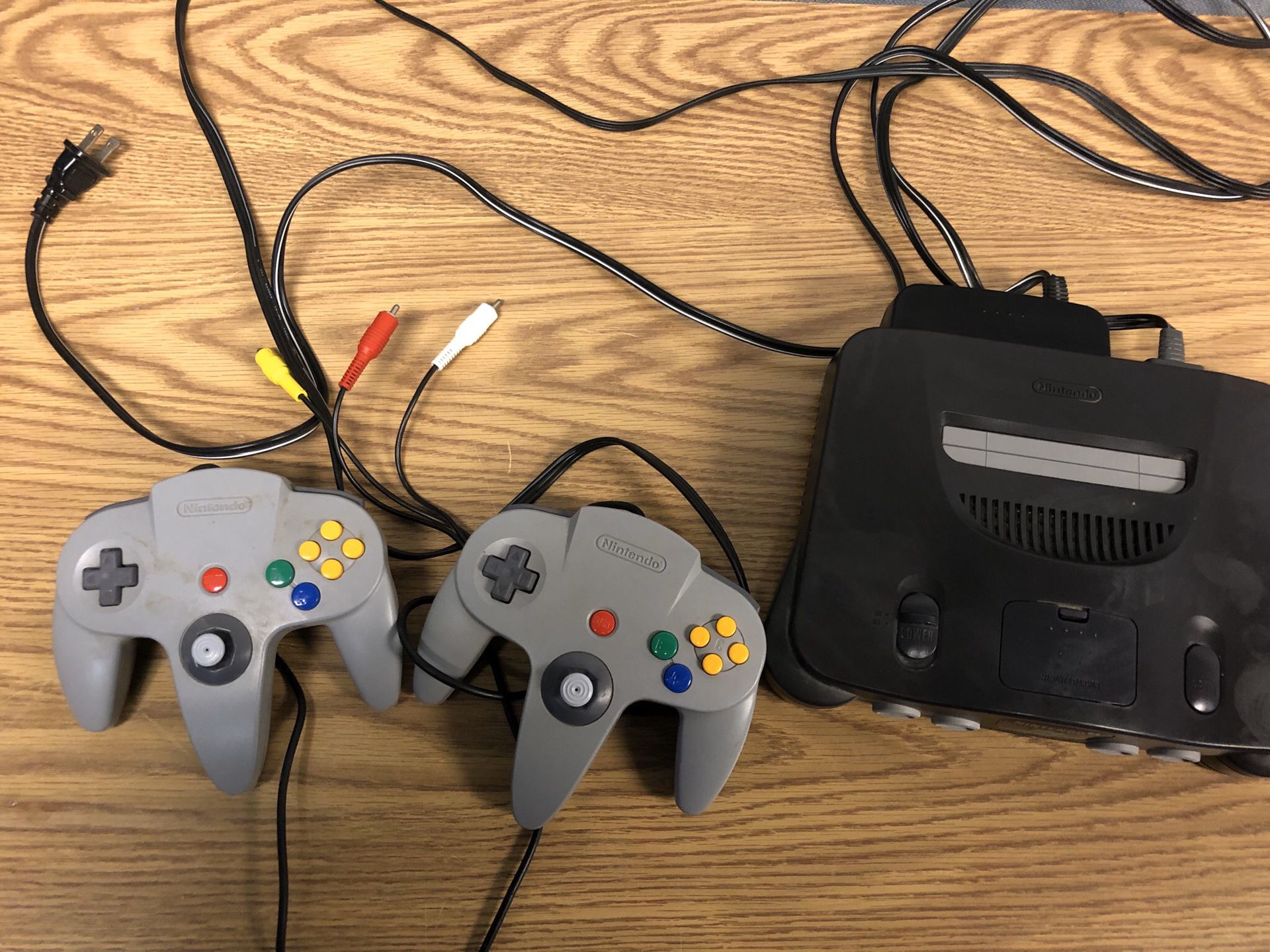 Nintendo 64 Video Game Console with Two Controllers