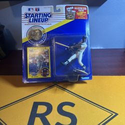 1991 KEN GRIFFEY JR Seattle Mariners HOF Starting Lineup + steel coin