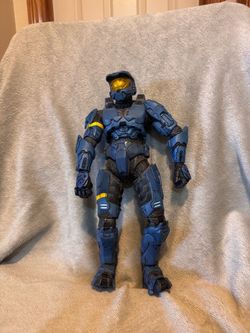 McFarlane Toys Halo 3 Spartan Mark VI Blue 12.5” action figure from 2008.
