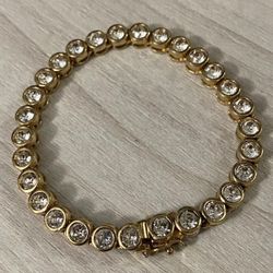 Manilla Gold Filled Piedras Zircon Joyería ANTIGUA 