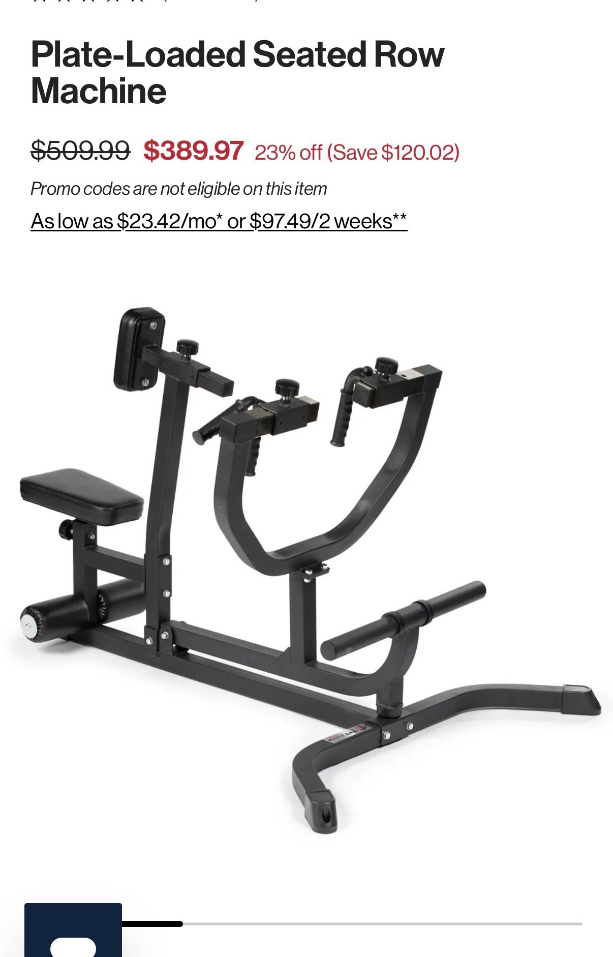 Titan Fitness Plate-Loaded Seated Row Machine