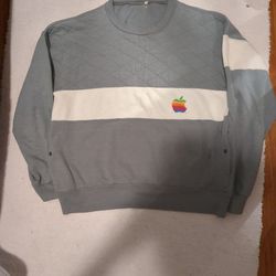 Vintage Apple Logo Sweatshirt With Pockets 