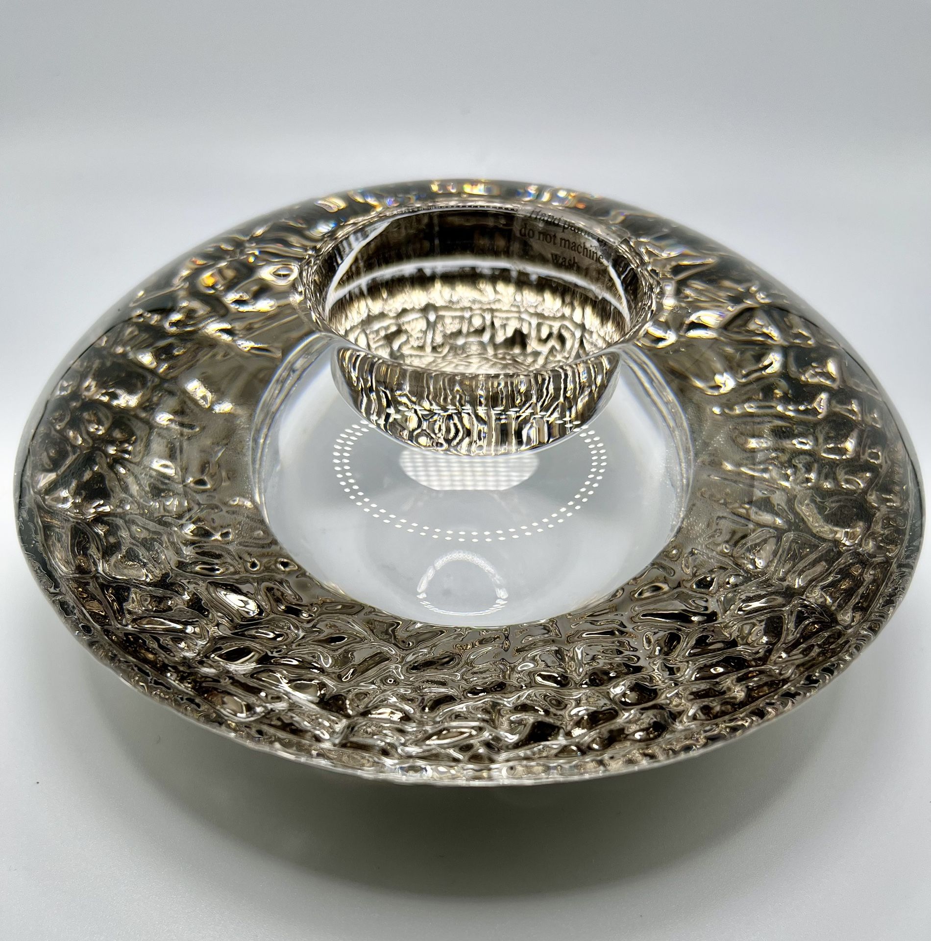 Orrefors Crystal Discus Votive Candle Holder,