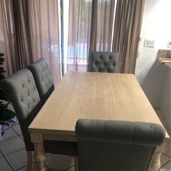 Dining  Table New With Matching Bench and 4 Chairs 