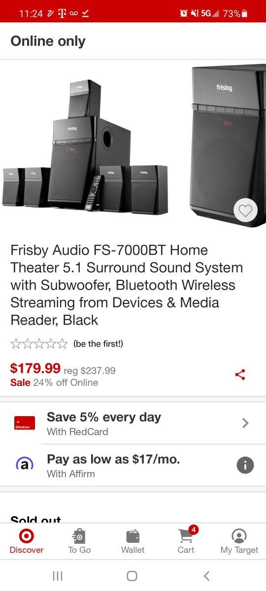 Frisby surround cheap sound