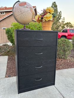 Black Modern Dresser Chest of Drawers Furniture Great Condition