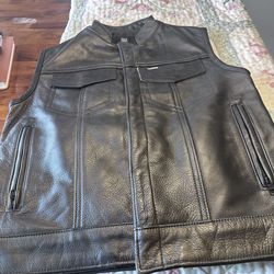 Leather USA made leather vest