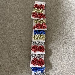 Brand New Set Of 6 Mini Deluse Bows (6 In Each Set) 