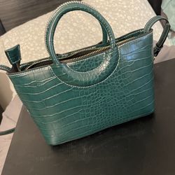 Beautiful Green Faux Snake Skin Bag