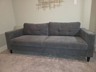 Gray Fabric Two-Seat Rooms-to-Go Sofa