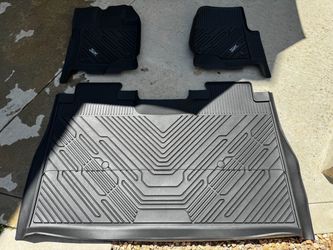 3W Floor Mats for Ford F150 2015-2026 & F150 Lightning 2022-2025 SuperCrew | (w/o Fold-Flat Storage) TPE All-Weather Custom Fit, Front & Rear 3PCS | H