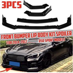 Infiniti Q50 Sport 2014-2017 Front Bumper Lip Body Kit Spoiler Splitter Lip Diffuser