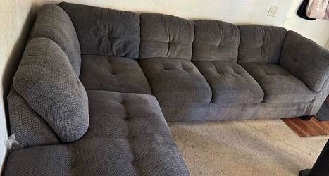 Gray Fabric Sectional Sofa