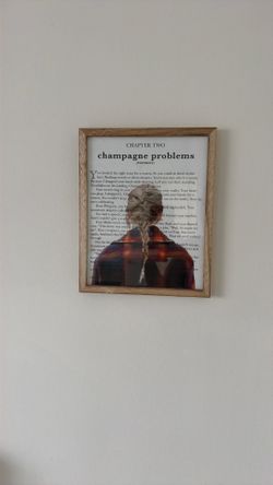 Taylor Swift Framed Art - Champagne Problems Lyrics