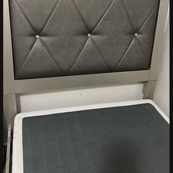 Twin Bed And Mattress And Metal Box