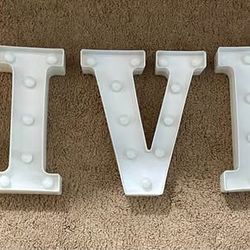 “OLIVER” light up marquee letters