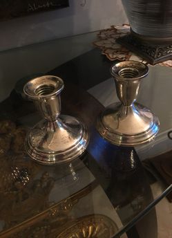 925K Sterling Silver candle holders