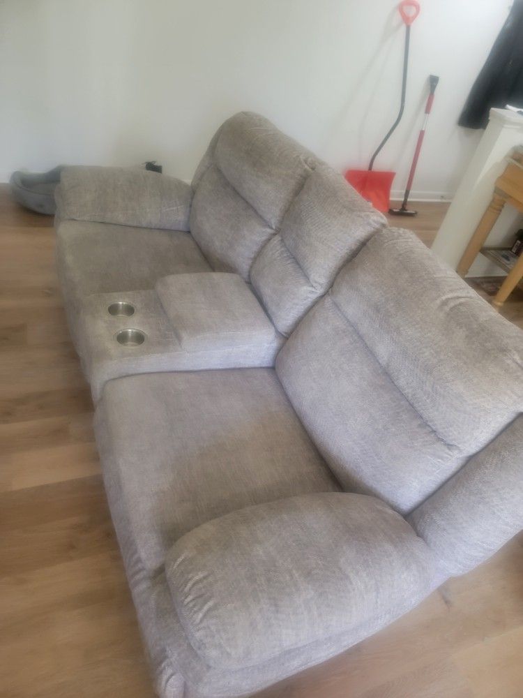 Grey Reclining Sectional. Either Selling Or Trashing