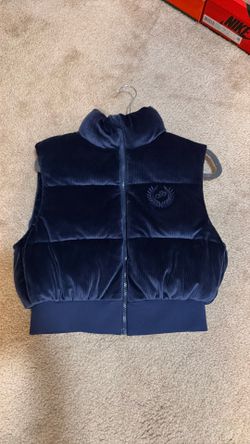 Pink Navy Ribbed Puffer Vest
