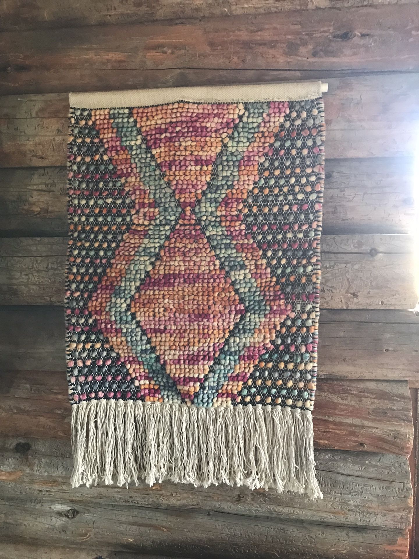 Vibrantly Colored Handmade Wall Tapestry