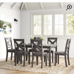 Gray Wooden Dinner Table