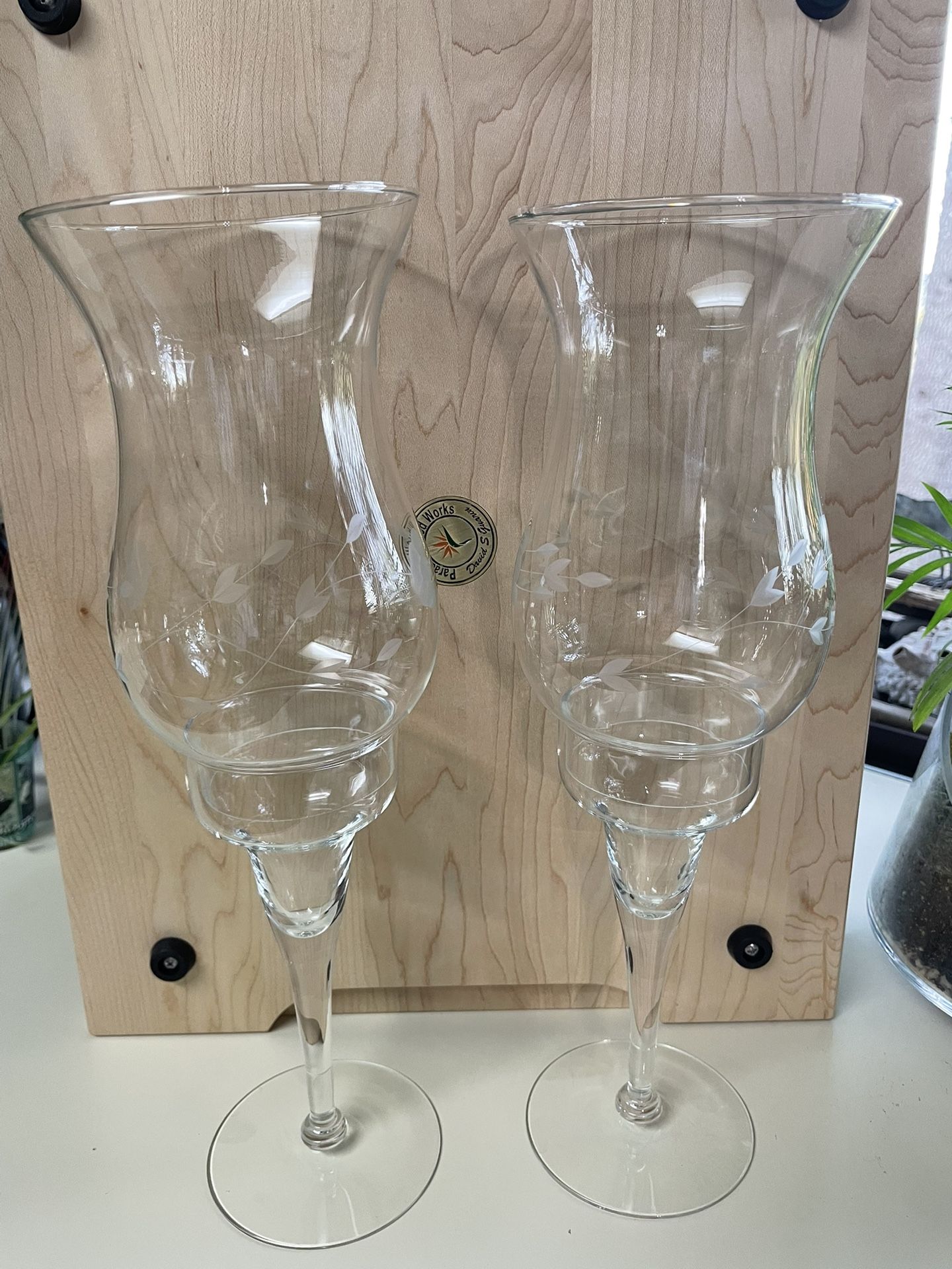 Princess House Heritage #428 Pillar Candle Holder Hurricane Lamps