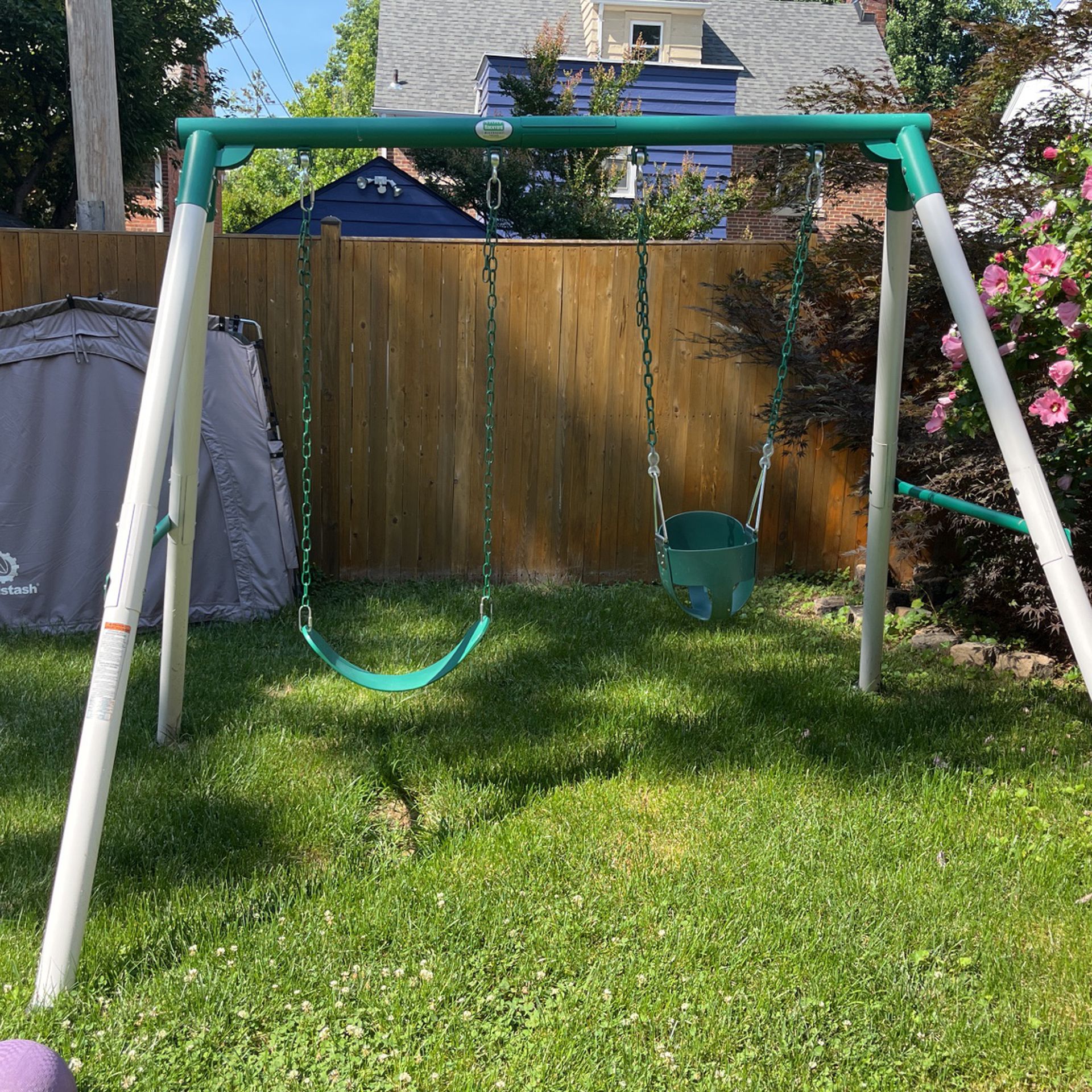 Backyard swing set