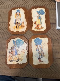 4 Vintage Holly Hobbie Wall Decor