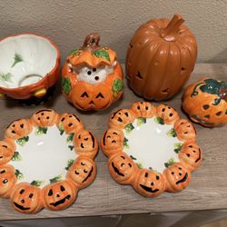 Ceramic Pumpkin Collection Halloween