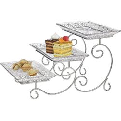 Godinger Dublin 3-Tiered Serving Stand for party and Event Dessert
