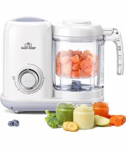 AMZBabyChef Baby Food Maker: Puree Processor and All-in-One – For fresh baby food and early solids (6+ months); BPA-free, Tritan material.