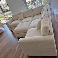 New Sectional Ivory Color