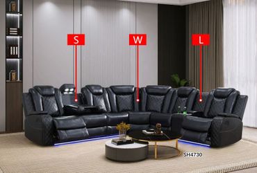 New Year OfferUp Sale! Black Power Sectional