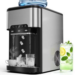 Mojgar Countertop Water Dispenser with Ice Maker, 3-in-1 Hot & Cold Water Dispenser with Countertop Ice Maker