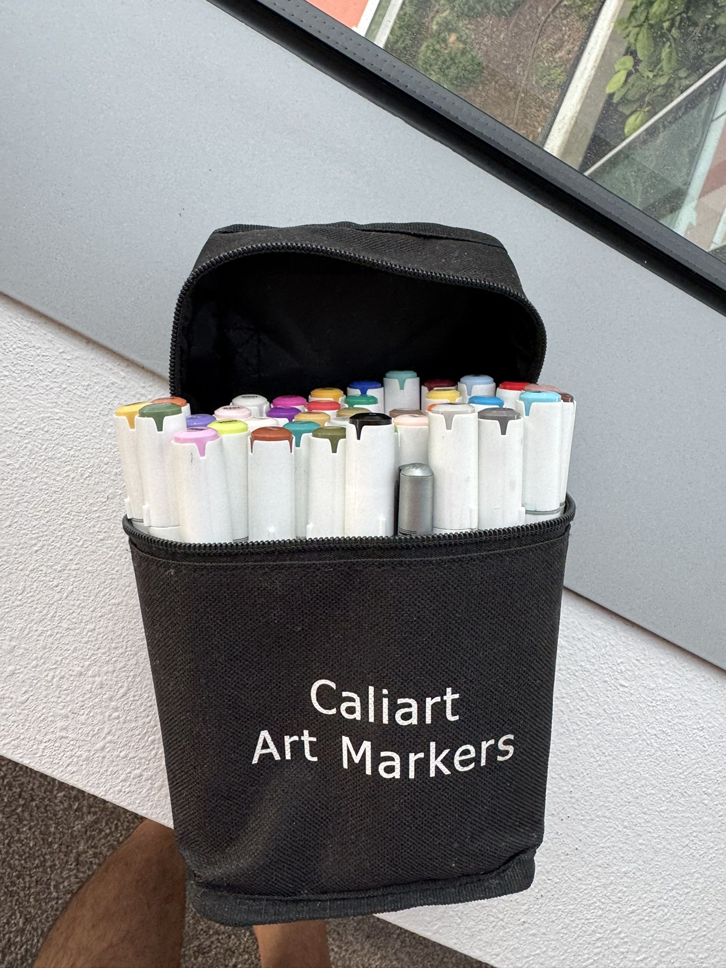 Caliart 48-52 Colors Fine & Chisel Alcohol Markers for Adult Coloring Book, Dual Tip Artist Sketch Art Markers, Aesthetic Cute Preppy Stuff School