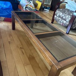 Glass Coffee And End Table Set