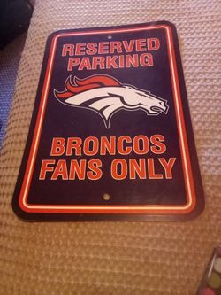 Broncos  Plastic Sign