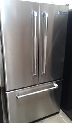 Jenn Air 3 Door Stainless Steel Refrigerator
