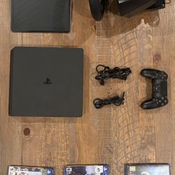 PS4 Slim With Accessories 