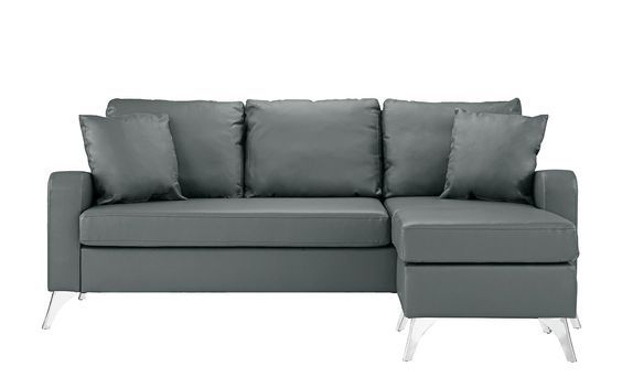 Alysso Faux Leather Sofa - interchangeable - Ottoman included