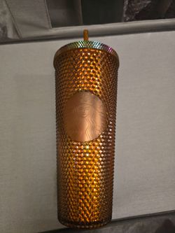 Starbucks China Studded Tumbler Gold Iridescent