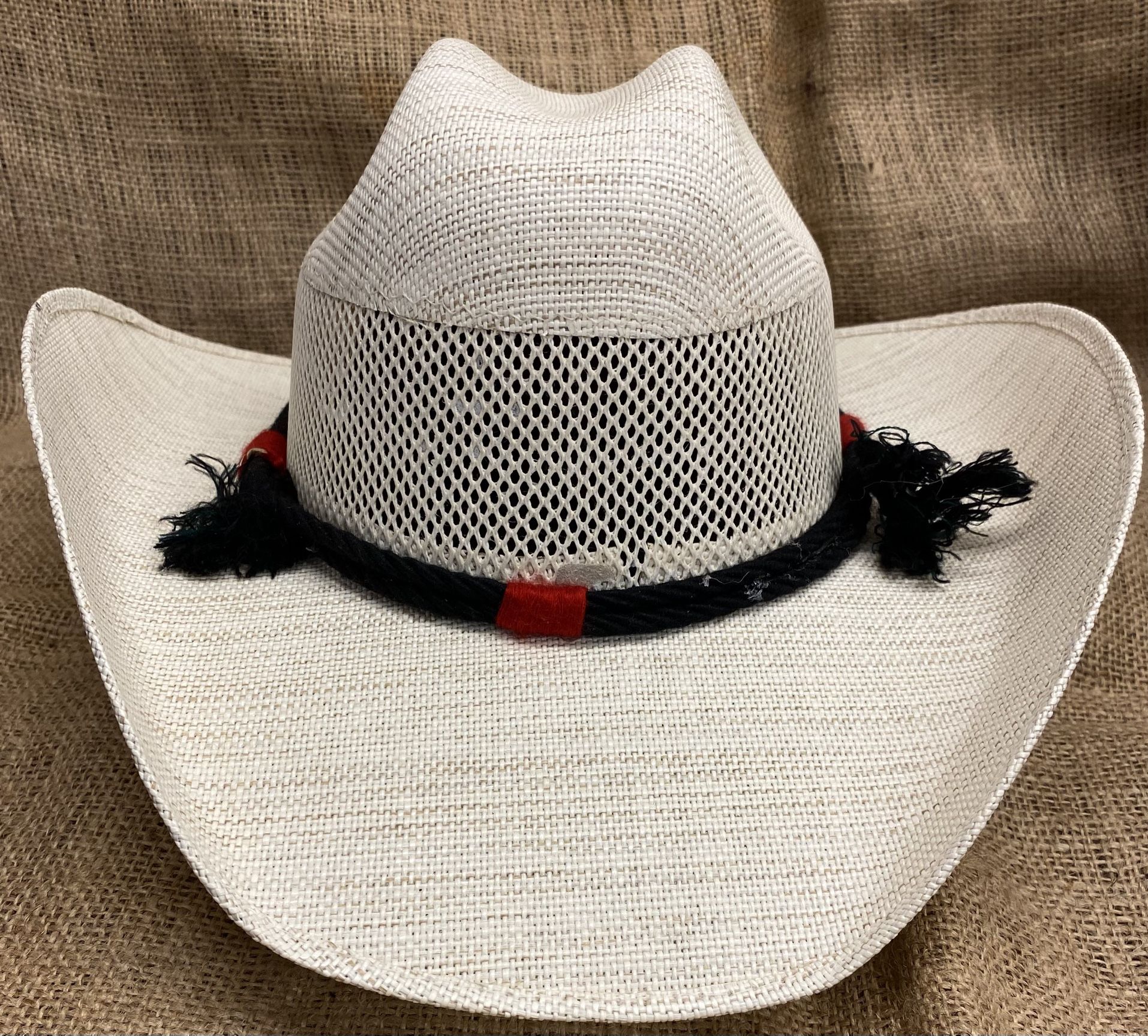 Straw Cowboy Western Hat Adult Size With Custom Rope Distinctive Style Hat Band